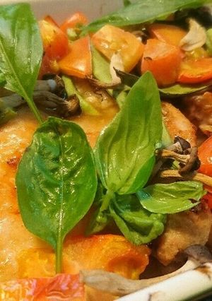 糖質オフ!夏野菜&鶏肉オーブン焼き♪-レシピのメイン写真