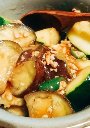 ナスとズッキーニのひき肉あんかけ-レシピのメイン写真