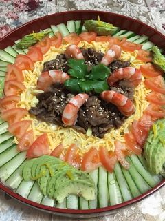 甘辛牛肉のちらし寿司♪-レシピのメイン写真
