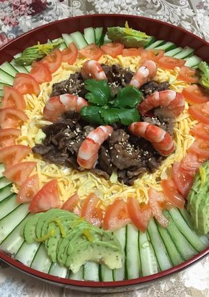 甘辛牛肉のちらし寿司♪-レシピのメイン写真