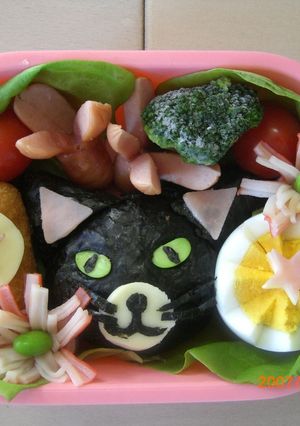 クロネコ弁当★キャラ弁-レシピのメイン写真