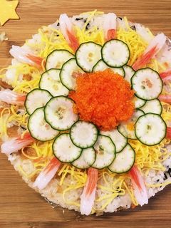 簡単、素敵にちらし寿司ケーキ♡-レシピのメイン写真