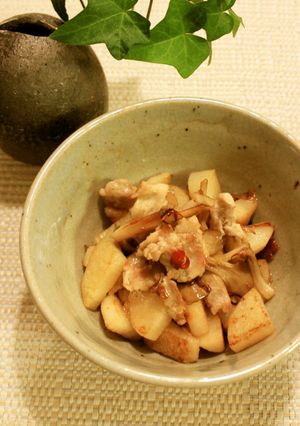 山芋とエリンギと豚肉の炒め物-レシピのメイン写真