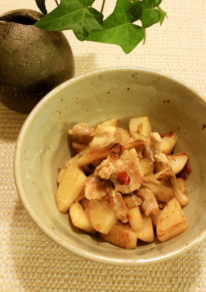 山芋とエリンギと豚肉の炒め物-レシピのメイン写真