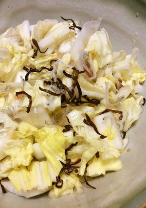 ＋1品 白菜、塩昆布、じゃこの梅和え-レシピのメイン写真