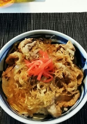 春雨で豚こまの豚丼　-レシピのメイン写真