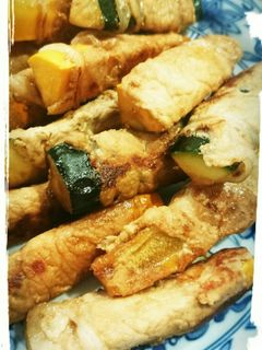 ズッキーニの甘辛豚肉巻き!-レシピのメイン写真