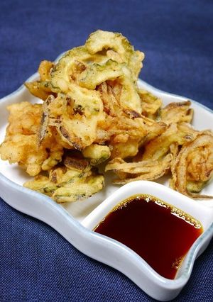 簡単！ゴーヤとエビのかき揚げ(出汁風味)-レシピのメイン写真