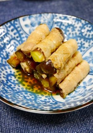 レンジで簡単！茄子の肉しゃぶポン酢-レシピのメイン写真