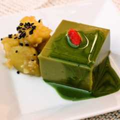 รูปของ 甘酒と抹茶の冷たいスイーツ！抹茶糀ムース