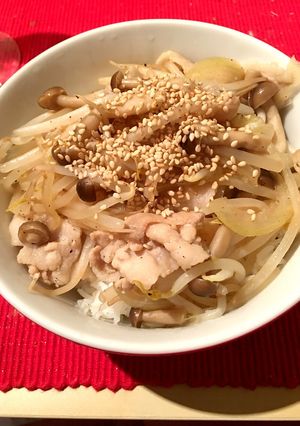 経済的★残り物おさらばきのこ塩豚丼-レシピのメイン写真