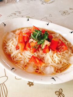 さっぱりトマトツナそうめん!-レシピのメイン写真