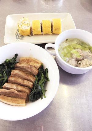 東坡肉・如意捲・白菜丸子湯-レシピのメイン写真