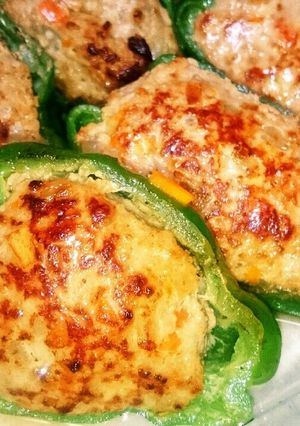 中華風ピーマンの肉詰め♥タケノコ入り☆-レシピのメイン写真