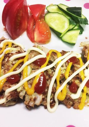 簡単！キャベツとひき肉のお手軽焼き☆-レシピのメイン写真