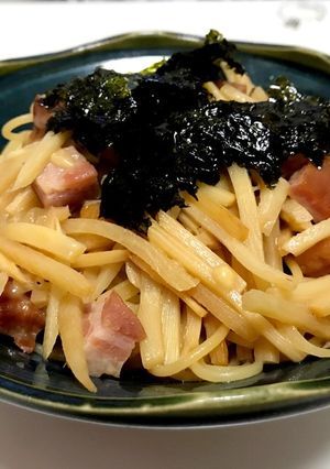 たけのことベーコンのオイバターパスタ-レシピのメイン写真