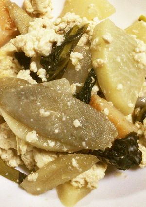 超楽々 豆腐と根菜のごった煮 作ります-レシピのメイン写真