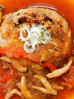 簡単!鶏ハンバーグ!パプリカおろしソース-レシピのメイン写真