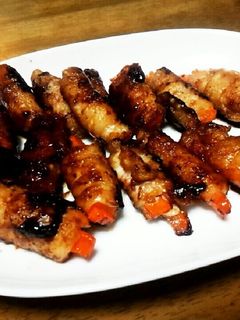 焼肉のタレで簡単人参の肉巻き☆-レシピのメイン写真