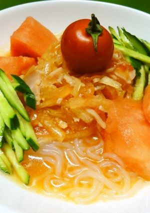 *しらたきとスイカの皮で冷麺風＊-レシピのメイン写真