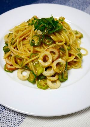 簡単！ピリ辛ネバ～☆和えるだけ夏パスタ-レシピのメイン写真