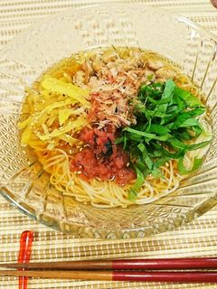 暑い日の❗サッパリ冷たいそうめん❤-レシピのメイン写真