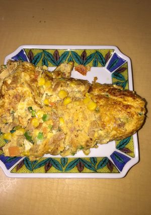 ツナと野菜の和風オムレツ-レシピのメイン写真