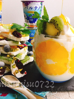 ヨーグルトだけパフェ風ダイエットデザート-レシピのメイン写真