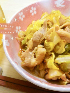 *食材2つ*豚バラキャベツの麺つゆ炒め-レシピのメイン写真