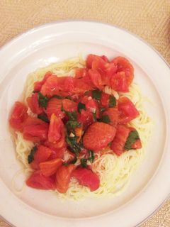 自家製トマトの冷製パスタ-レシピのメイン写真