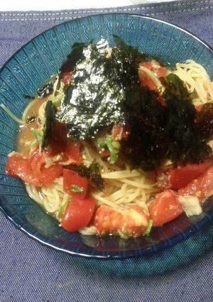 トマトとホタテ缶の冷製パスタ-レシピのメイン写真