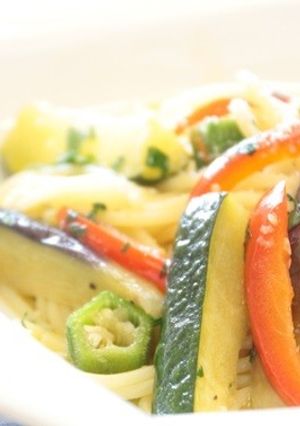 夏野菜と塩こうじのペペロンチーノ風-レシピのメイン写真