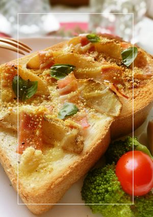 ポテトとベーコンのカレー風味トースト-レシピのメイン写真