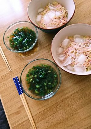 素麺に✨冷え冷えねぎつゆ✨-レシピのメイン写真