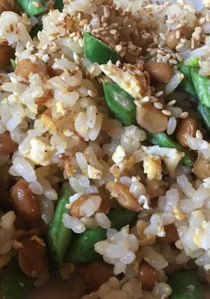 生姜で美味！納豆とインゲンのチャーハン-レシピのメイン写真