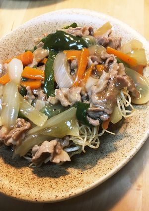そうめんリメイク！皿うどん風〜！-レシピのメイン写真