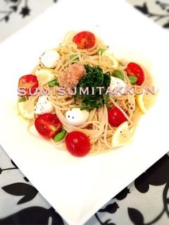 タラコとモッツァレラの冷製パスタ♡-レシピのメイン写真