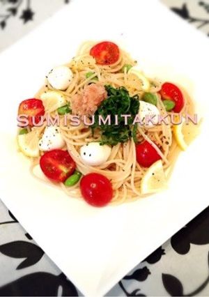 タラコとモッツァレラの冷製パスタ♡-レシピのメイン写真