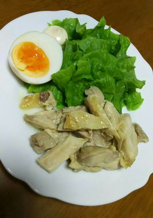 暑さ回避の炊飯器蒸し鶏*すし酢味！-レシピのメイン写真