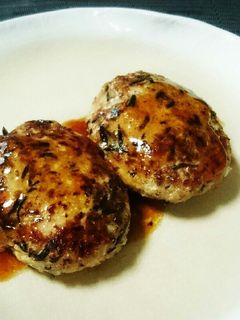 簡単☆豚肉とひじきのハンバーグ-レシピのメイン写真