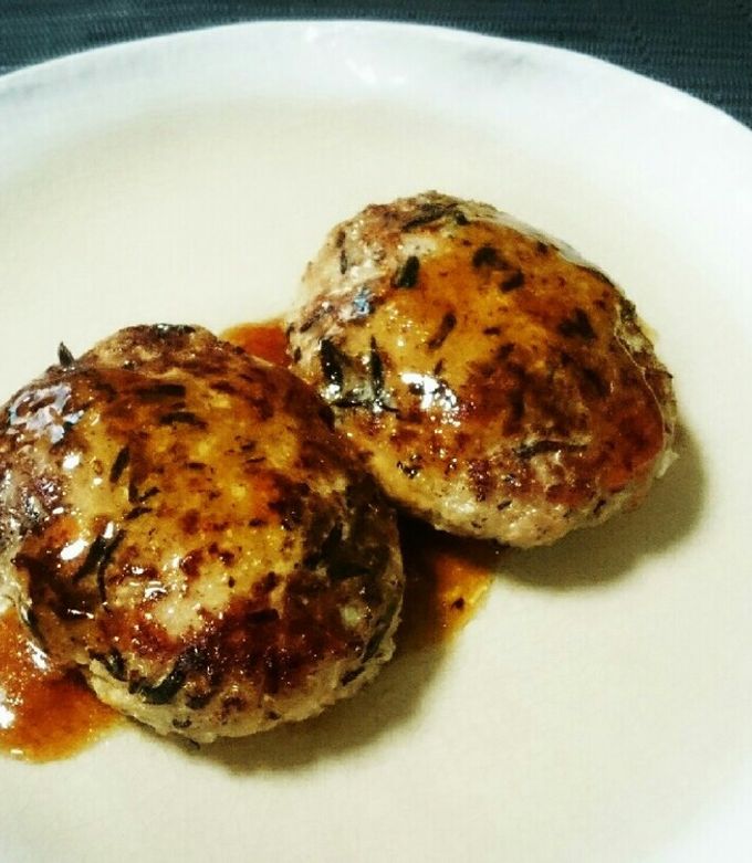 簡単☆豚肉とひじきのハンバーグ-レシピのメイン写真