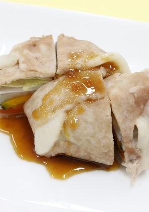 豚もも肉の包み蒸し 切ってびっくり彩野菜-レシピのメイン写真