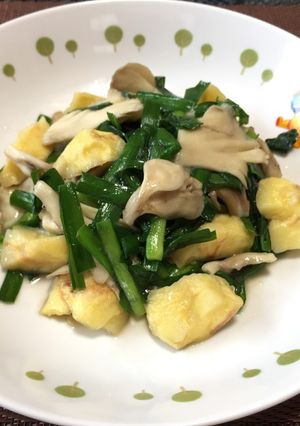ニラと舞茸のおつまみ!(^^)!-レシピのメイン写真