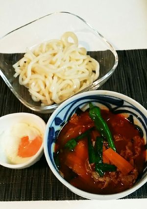 旨辛い‼カルビつけ麺うどん　即席-レシピのメイン写真