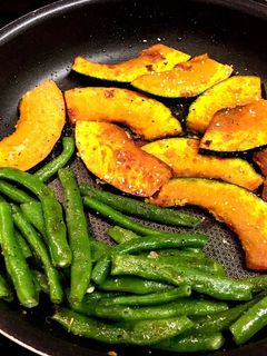 かぼちゃとインゲンのガーリックソテー-レシピのメイン写真