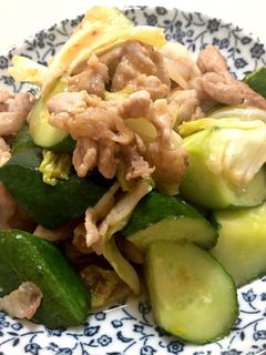 きゅうりとキャベツの味噌炒め-レシピのメイン写真