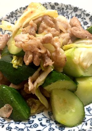 きゅうりとキャベツの味噌炒め-レシピのメイン写真