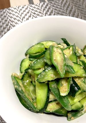 オクラとキュウリの胡麻味噌和え-レシピのメイン写真
