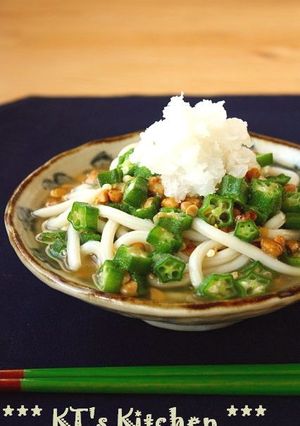 柚子胡椒✿オクラ納豆のあったかうどん-レシピのメイン写真