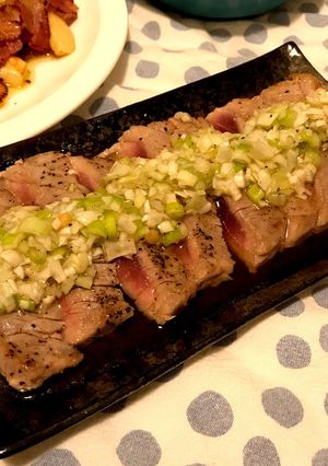 マグロのステーキねぎ塩たれ-レシピのメイン写真